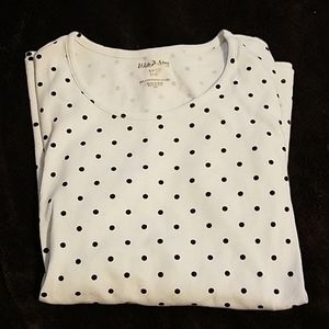 Black and white polka dotted shirt